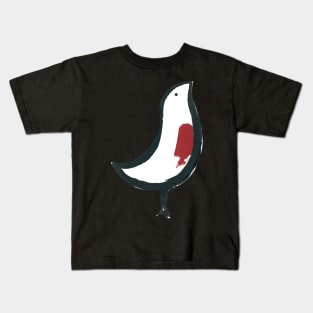 Little red-breasted bird (cut-out) Kids T-Shirt